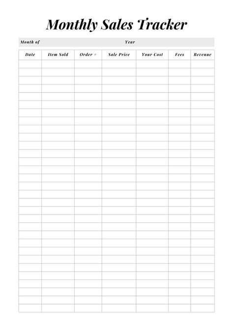 Organizing your day and your schedule is the first, big step to leading a productive, happy life.  This Monthly Sales Tracker Planner includes the essential planner printable you will need to organize your life perfectly. Designed carefully to cover all your needs and help you make everyday life a piece of cake! As a Gemini I get easily bored and love to have many choices. Having that in mind, I created this BUNDLE in 4 different colors and lined and not lined versions so that you can find your Monthly Time Sheet Printable, Sales Trackers, Sales Journal, Sales Tracker Template, Business Tracker, Business Documents, Sales Tracker, Business Branding Inspiration, Work Sheet