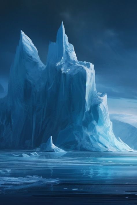 Pokemon Song, Frozen Ocean, Ice Formations, Arctic Landscape, Planets Art, Landscape Concept, Landscape Drawings, Environment Concept Art, Ocean Art