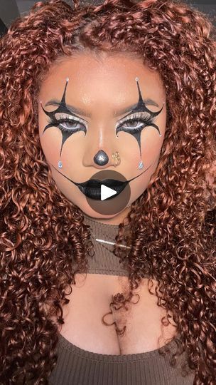 2.8M views · 63K reactions | Glam clown make-up tutorial🖤✨ inspo found on pinterest!

#creativemakeup #clownmakeup #glamclownmakeup #copperhair #coppercurls #fallhaircolor #fallhairstyles #blackmakeup #darkclownmakeup | Kelly Hernandez-Salas Latina Clown Makeup, Heart Clown Makeup, Gangster Clown Makeup, Black Clown Makeup, Girl Clown Makeup, Glam Clown, Gothic Clown, Clown Makeup Tutorial, Gangster Clown