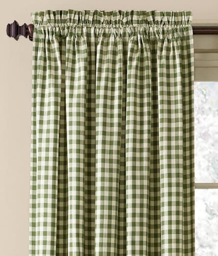 Green Kitchen Curtains, Cortinas Country, Waverly Curtains, Cabin Curtains, Gingham Curtains, Kitchen Curtains And Valances, Mountain Cabin Decor, Farmhouse Kitchen Curtains, Cafe Curtains Kitchen