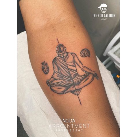 #meditation #monktattoo #tattoo #thebobtattoos Monk Tattoo Design, Monk Tattoo, Portrait Tattoo Sleeve, Robot Tattoo, Wrist Tattoo Ideas, Buddhist Tattoo, Tattoos Arm, Men Tattoos Arm Sleeve, Men Tattoos