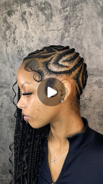 Braid Styles For Black Women 2024, Lemonade Stitch Braids, Goddess Lemonade Braids With Curls, Stitch Boho Braids, Lemonade Braids Boho, Stitch Lemonade Braids, Lemonade Braids Hairstyles Kids, Lemonade Braids With Curly Hair, Freestyle Lemonade Braids