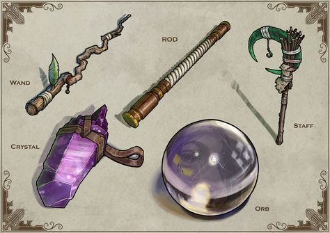 ArtStation - Item Cards: Arcane Focus, Michael Fitzhywel Arcane Focus Dnd, Arcane Focus, D D Items, Dnd 5e Homebrew, Fantasy Props, Fantasy Map, Prop Design, Dungeon Master, Arte Fantasy