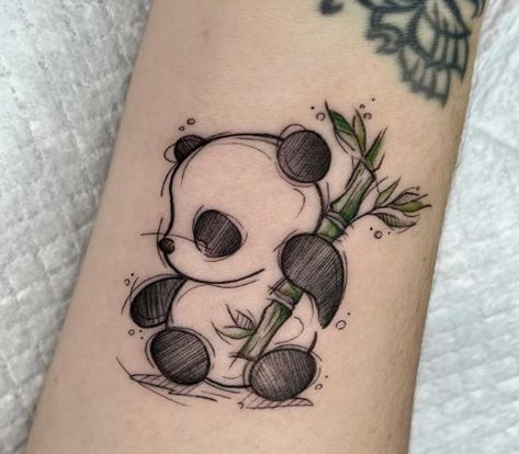 Panda Bear Tattoos, Cute Tattoo Ideas, Panda Tattoo, Cute Tattoo, Saved Tattoo, Laser Removal, Bear Tattoos, Tattoo Fails, Bear Tattoo