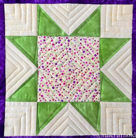 Sawtooth Star Quilting Design, How To Free Motion Quilt Star Blocks, Free Motion Quilting Star Blocks, Sawtooth Star Quilts, Sawtooth Star Quilt Block Free Pattern, Quilting Star Blocks, Sawtooth Star Quilt Block, Finishing A Quilt, Sawtooth Star Quilt