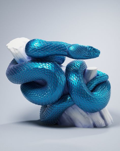 Blue Viper, Dragon Bird, Snake Dragon, Stl File Format, Blue Snake, Uv Mapping, 3d Printable, Print Models, Art Model