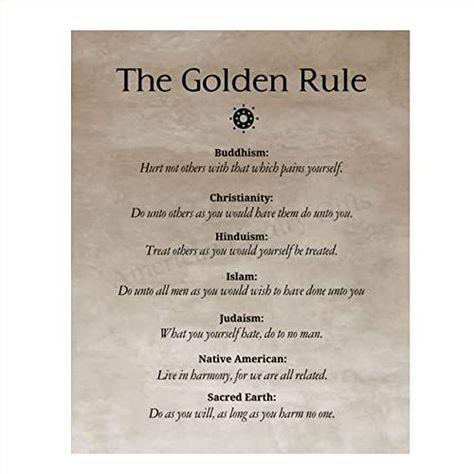 "The Golden Rule" in Many Religions- 8 x 10" Print Wall Decor-Wall Art- Ready to Frame. Parchment Sign Print for Home Decor- Office Decor. Reminders How To Do Unto Others- Inspirational Gift for ALL. Accessories For Bedroom, Lgbtq Accessories, The Golden Rule, Do Unto Others, Life Poster, Motivational Messages, Golden Rule, Inspirational Wall Art, Sign Printing