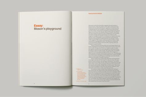 Les Mason / Epicurean Magazine 1966–1979 by Dominic Hofstede (Hofstede Design) Paper Layout Design, Dissertation Layout, Essay Layout, Editorial Design Layout, Page Layout Design, Buch Design, Text Layout, Magazine Layout Design, Layout Design Inspiration