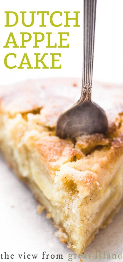 This Dutch Apple Cake is sweet and juicy thanks to a no fail cake batter, layers of thinly sliced Honeycrisp apples, and a touch of spice.  #cake #coffeecake #breakfast #easy #recipe #apples #fall #recipe #pie #dessert #brunch #applecake #fruitcake #buttermilk Dutch Apple Cake, Touch Of Spice, Dutch Apple, Breakfast Easy, Honeycrisp Apples, Fall Recipe, Apple Cake Recipes, Dutch Recipes, Spice Cake