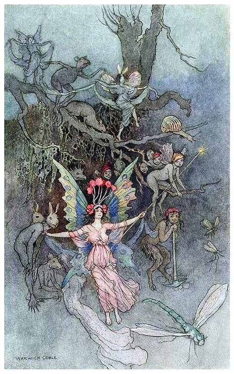 Warwick Goble, Fairy Illustration, Fairytale Illustration, Poetry Art, Fairies Elves, Vintage Fairies, Fairytale Art, Fairy Angel, The Fairy