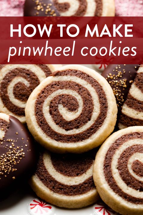 Pinwheel Christmas Cookies, Cute Christmas Cookie Ideas, Pinwheel Cookies Christmas, How To Make Pinwheels, Pinwheel Cookies Recipe, Pinwheel Sugar Cookies, Christmas Cookie Ideas, Refrigerator Cookies, Icebox Cookies