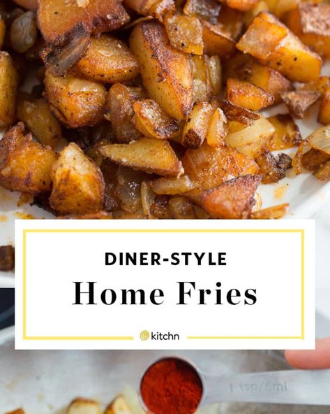 Diner Home Fries, Diner Style Home Fries, Make Ahead Home Fries, Airfryer Home Fries, Home Style Fries, How To Make Homefries, Homefries Recipe, Homemade Home Fries, Breakfast Munchies