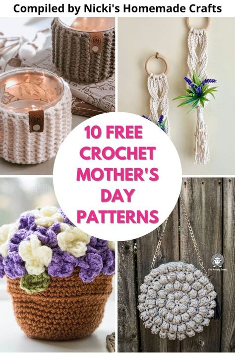 Show your mother how much you care this Mother's Day with a handmade gift! With twenty free crochet patterns, you can quickly create a beautiful and unique present that will leave your loved one feeling extra special. From soft scarves to cozy blankets and everything in between, these gorgeous crochet patterns offer you the perfect way to express your emotion and appreciation. With so many options, it's easy to find the perfect Mother's Day gift for your beloved mom. Quick And Easy Crochet Gifts, Easy Crochet Gifts, Crochet Laptop Sleeve, Crochet Teacher Gifts, Gifts For Mother's Day, Cozy Crochet, Crochet Bookmarks, Celebrate Mom, Quick Crochet