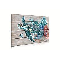 Sea Turtle Painting, Sea Turtle Wall Art, Turtle Wall Art, Hiasan Bilik Tidur, Creative Wall Decor, Office Artwork, Ocean Canvas, Turtle Painting, Home Bar Decor