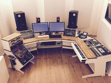 The perfect music studio desk. Part 13 — Designing and building a DIY… | by Alexander Jenkins | Medium Diy Home Recording Studio, Diy Music Studio, Diy Studio Desk, Music Harmony, Music Studio Desk, Recording Studio Furniture, Recording Studio Desk, Home Studio Desk, Diy Studio