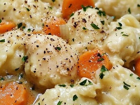 A Taste of Comfort: New Hampshire’s Chicken & Dumplings Soup Recipe! - NewsBreak New Hampshire Recipes, Dumplings Soup Recipe, Chicken Dumplings Soup, Dumplings Soup, Chicken Dumpling Soup, Chicken Dumplings, Recipe Drawing, Shrimp And Broccoli, Dumplings For Soup