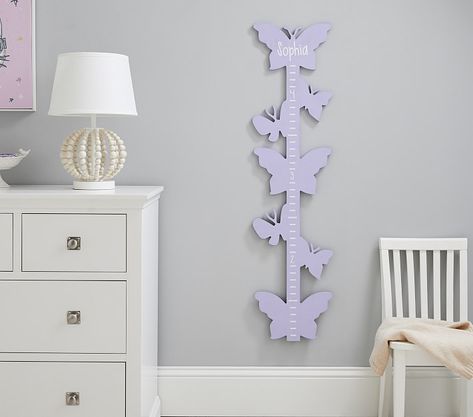 Butterfly Baby Room, Nursery Purple, Organization Nursery, Decorating Nursery, Butterfly Cutouts, Toddlers Bedroom, Furniture Nursery, Butterfly Room Decor, Wall Growth Chart