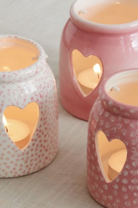 Clay Tealight Holder, Object References, Ceramic Lantern, Clay Candle, Pottery Inspo, Cerámica Ideas, Clay Diy Projects, Pretty Mugs, Ceramic Heart