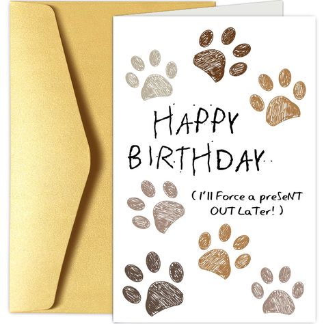 PRICES MAY VARY. Celebrate birthdays with our dog greeting card! This unique and lovely dog birthday card is sure to bring smiles and laughter to dog lovers or dog owners. Printed on high quality 300gsm card stock. Makes a perfect gift and will keep him/her laughing for years to come. This celebration card is 8.1 x 5.3 inches when folded. Blank inside for your personal hand-written message. It includes a coordinated envelope. Convenient for you to give it as a gift or gift attachment. Thank you Homemade Men’s Birthday Cards, Birthday Card Ideas Dog, Birthday Cards With Dogs, Dog Birthday Card Ideas, Dog Birthday Cards, Dog Birthday Card, Dog Greeting Cards, Happy Birthday Dad, Cute Birthday Cards