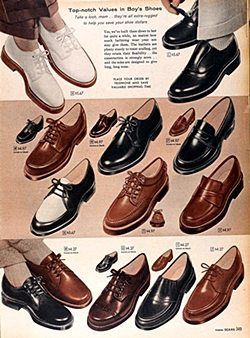 50s men's shoes 1950s Fashion Menswear, 1950s Mens Shoes, 1950s Men, 1950s Mens Fashion, Fashion 30s, 1950s Mens, Look Retro, Vintage Mens Fashion, Christmas Catalogs