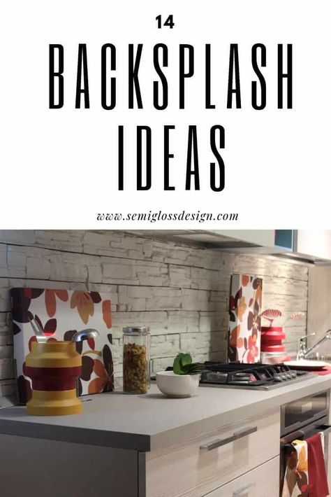 These 14 kitchen backsplash ideas are great alternatives to using tile. Many of these backsplash ideas are perfect for apartments! Kitchen Tile Alternative, Tile Alternative Backsplash, Lvt Backsplash, Alternative Kitchen Backsplash Ideas, Simple Kitchen Backsplash Ideas, Alternative Backsplash Ideas, Backsplash On A Budget, Diy Backsplash Ideas, Creative Backsplash Ideas