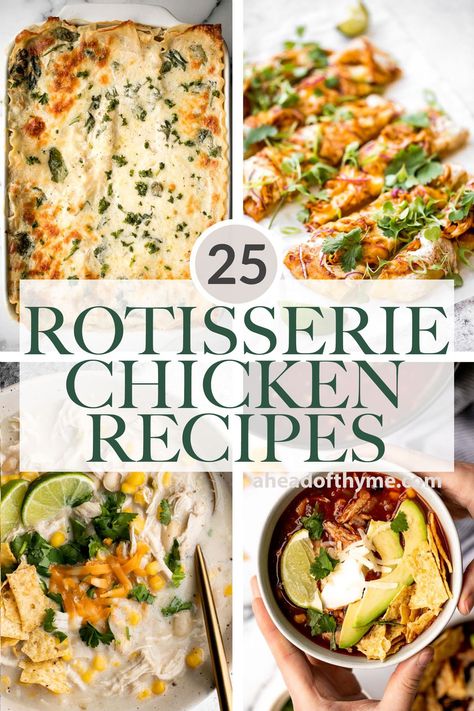 25 Leftover Rotisserie Chicken Recipes What Can I Make With Leftover Rotisserie Chicken, Leftover Chicken And Pasta Recipes, Dishes With Rotisserie Chicken, 9x13 Meals, Healthy Rotisserie Chicken Recipes, Rice Lasagna, Leftover Rotisserie Chicken Recipes, Chicken Sitting, Rotisserie Chicken Recipes Leftover