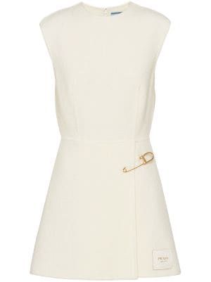 Designer Dresses | ZIMMERMANN, Balmain & Gucci | FARFETCH Prada White Dress, Prada Aesthetic, Prada Dress, Carmel California, City Dress, Van Cleef Arpels, Ivory White, David Yurman, Safety Pin