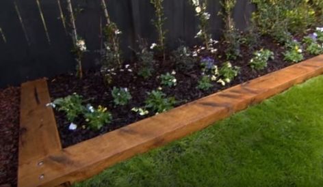 2x4 Garden Edging, Sleeper Borders Garden Edging, Sleeper Garden Edging, Sleeper Border, Sleeper Edging, Timber Garden Edging, Diy Garden Edging, Wooden Garden Borders, Landscape Timber Edging