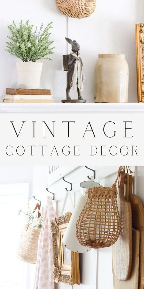 Join me on a tour of our modern day cottage at Summerhill where we will talk about vintage cottage decor. Step into a world where nostalgia meets chic! Freshen up your space with our authentic vintage cottage decor ideas. Let's fold time back and add some old world charm to every nook and corner. Tap into the subtle sophistication of the bygone era and celebrate uniqueness, comfort, and style. Your quaint haven awaits! Vintage Modern Cottage, Minimalist Cottage Decor, Summer Cottage Decor, Cottage Decorating Ideas, Cottage Entryway, Modern Cottage Homes, Vintage Cottage Decor, Cottage House Interior, Kitchen Sitting Room