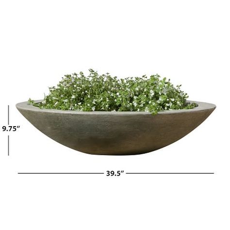 Zen Aesthetic, Shallow Bowls, Rectangle Planters, Bowl Planter, Self Watering Pots, Cactus Planter, Stone Bowl, Indoor Outdoor Planter, Self Watering Planter