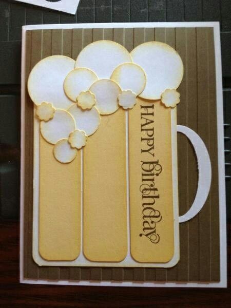 Beer Card, Masculine Birthday Cards, Bday Cards, Boy Cards, Birthday Card Design, 카드 디자인, Birthday Cards For Men, Birthday Cards Diy, Male Cards