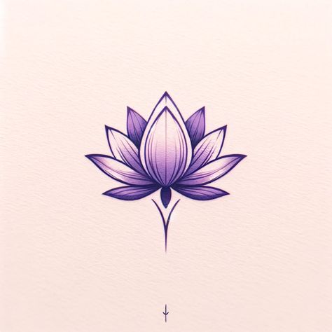 20 Purple Lotus Tattoo - Meaning and Design 2024 Lotus Tattoo With Color, Louts Flower Tattoo Back, Lutos Tattoo Design, Lotus Flower Tattoo Stencil, Lotus Flower Tattoo Traditional, Lotus Flower Drawing Tattoo, Lotus Flower Drawing Design, Purple Lotus Flower, Purple Lotus