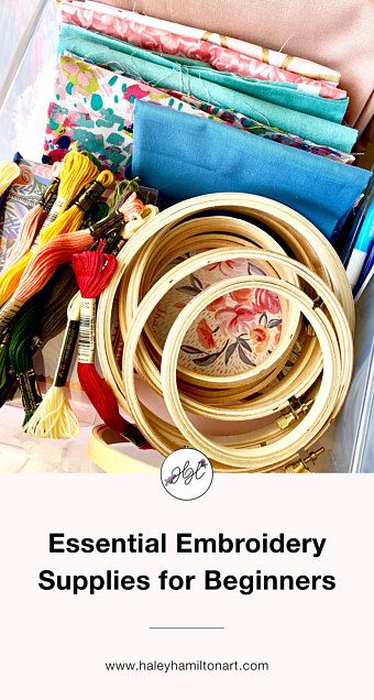 Embroidery Essentials For Beginners, Material For Embroidery, Hand Embroidery Supplies, Embroidery Supplies For Beginners, Embroidery Starter Kit, Beginner Embroidery Projects, Embroidery Tools And Materials, Embroidery Ideas For Beginners, Embroidery Uses