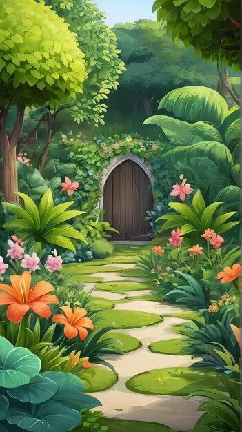 Garden Cartoon, Garden Background, Popular Paintings, Garden Illustration, Painting Pictures, Simple Cartoon, Cartoon Background, Animation Background, Poster Invitation