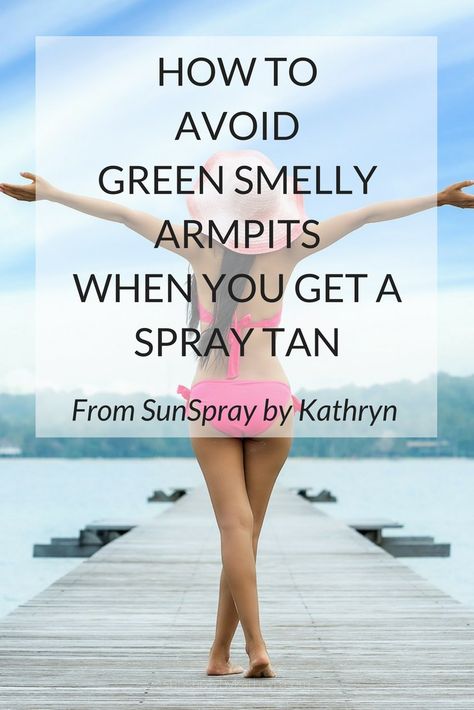 Don't mess up your sunless tan with the wrong deodorant. Spray tan tips from veteran spray tan artist Kathryn. Spray Tan Colors, Spray Tan Contouring, Light Spray Tan, Spray Tan Prep, Spray Tan Room, Spray Tan Artist, Smelly Armpits, Tan Tips, Spray Tan Tips