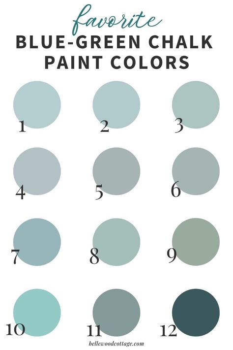 Use this list of 12 of the best blue-green chalk paint colors to help you choose just the right shade for your next furniture flip! Whether Annie Sloan's Duck Egg Blue, Magnolia's Rainy Days, or another shade of blue, you'll love this list of 12 of the best blue-green chalk paints. Compare and contrast the options before you choose the perfect shade for your next furniture flip! Duck Egg Blue Dining Room, Duck Egg Blue Colour Palette, Chalk Paint Colors Combinations, Duck Egg Blue Annie Sloan, Paint Colors Green, Duck Egg Blue Paint, Duck Egg Blue Furniture, Duck Egg Blue Chalk Paint, Robins Egg Blue Paint