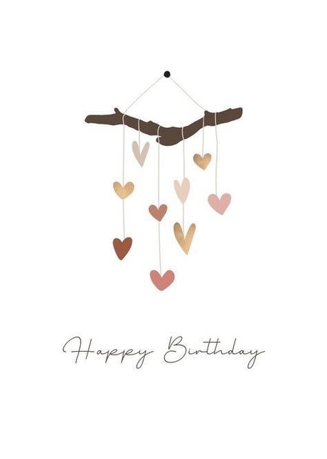 Cute Boho Modern Love Heart Baby Birthday Card. Vector hand drawn illustrations. Change colors or use it as clipart for your marketing or Instagram post. Free Canva Template. Find more at my website https://luciesindelkova.cz Boho Birthday Wishes, Boho Birthday Cards, Boho Happy Birthday, Baby Birthday Card, Birthday Boho, Birthday Wishes For Friend, Birthday Illustration, Happy Birthday Template, Creative Diy Gifts