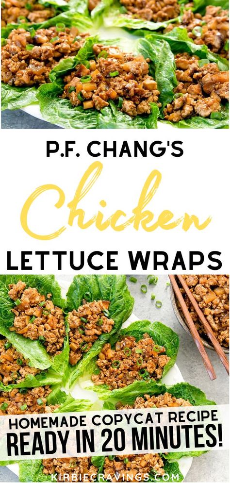 Essen, P F Chang, Chicken Lettuce Wraps Recipe, Lettuce Wrap Recipes, Chicken Lettuce Wraps, Health Dinner, Lost 100 Pounds, Health Dinner Recipes, Chicken Dishes Recipes