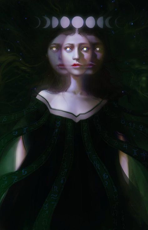 Hecate Goddess, Yennefer Of Vengerberg, Arte Alien, Triple Goddess, Goddess Art, Witch Aesthetic, Witchy Vibes, Gods And Goddesses, Greek Mythology