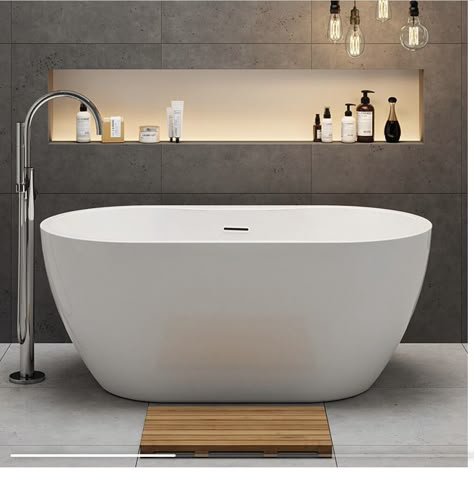 Stand Alone Bath Tub, Bathroom Interior Design Luxury, Bathroom Freestanding, Freestanding Bath Taps, Bathroom Redesign, Standing Bath, Freestanding Bath, Big Bathrooms, Bathroom Inspiration Decor