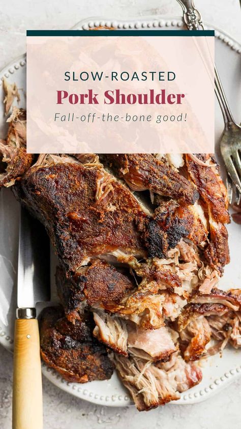 Roastpork Pork Roast, Slow Cooked Pork Roast In Oven, Pork Toaster Oven Crockpot, Shoulder Pork Roast Oven, Pork Shoulder Air Fryer Recipe, Air Fryer Pork Shoulder Roast, Bone In Shoulder Pork Roast, Crockpot Pork Shoulder Roast Slow Cooker, Bone In Pork Shoulder Roast Crock Pot