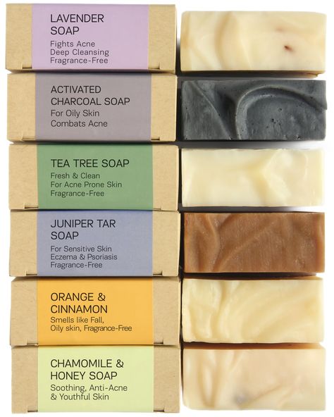 PRICES MAY VARY. VARIETY PACK FOR OILY SKIN - This set includes 6 natural soaps (Tea Tree soap, Pine Tar soap, Orange & Cinnamon, Lavender soap, Activated Charcoal soap, Chamomile &Honey soap) known for their potent antibacterial properties, combating acne, leaving your skin feeling fresh and clear. GENTLE YET EFFECTIVE CLEANSING - Each soap is designed to gently cleanse oily skin, removing excess oil without stripping natural moisture. ENRICHED WITH NOURISHING NATURAL INGREDIENTS - Our formula Pine Tar Soap, Tea Tree Soap, Pine Tar, Activated Charcoal Soap, Soap For Sensitive Skin, Acne Oil, Charcoal Soap, Honey Soap, Natural Bar Soap