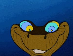 Kaa Jungle Book, Kaa The Snake, Color Theory Projects, Eyes Gif, Jungle Book Disney, Halloween Diy Outdoor, Disney Animated Movies, Funny Cartoon Gifs, Disney Favorites