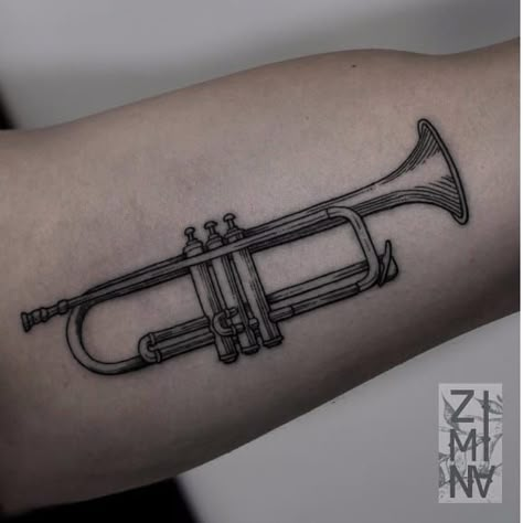 Trumpet Tattoo, Umbrella Tattoo, Food Tattoos, Taurus Tattoos, Sick Tattoo, Music Tattoo Designs, Tattoo Templates, Old School Tattoo Designs, B Tattoo