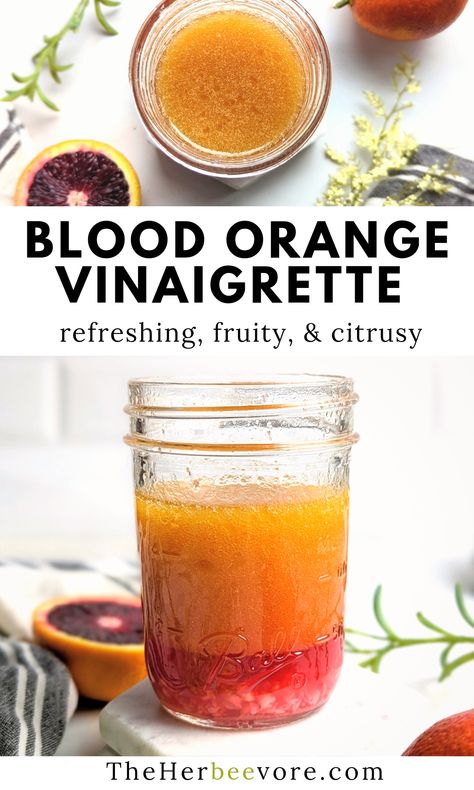 Blood Orange Olive Oil Recipes, Orange Vinaigrette Dressing, Blood Orange Salad, Olive Oil Salad Dressing, Blood Orange Recipes, Orange Recipe, Olive Oil Salad, Vinaigrette Dressing Recipe, Orange Vinaigrette