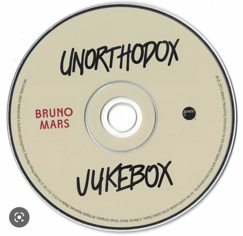 Bruno Mars Cd, Bruno Mars Album, Unorthodox Jukebox, Thank You Poster, Warner Music Group, Cd Art, Rami Malek, Atlantic Records, Cd Album