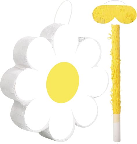 Amazon.com: Aoriher Daisy Flower Piñata Set Include Bat Blindfold Confetti Tassel Flower Piñata Daisy Hippie Boho Piñata for Birthday Baby Shower Gender Reveal Wedding Floral Party Supplies(Daisy Flower) : Toys & Games Boho Pinata, Flower Pinata, Wedding Pinata, Tassel Flower, Daisy Party, Flower Store, Floral Party, Baby Shower Gender Reveal, Wedding Floral