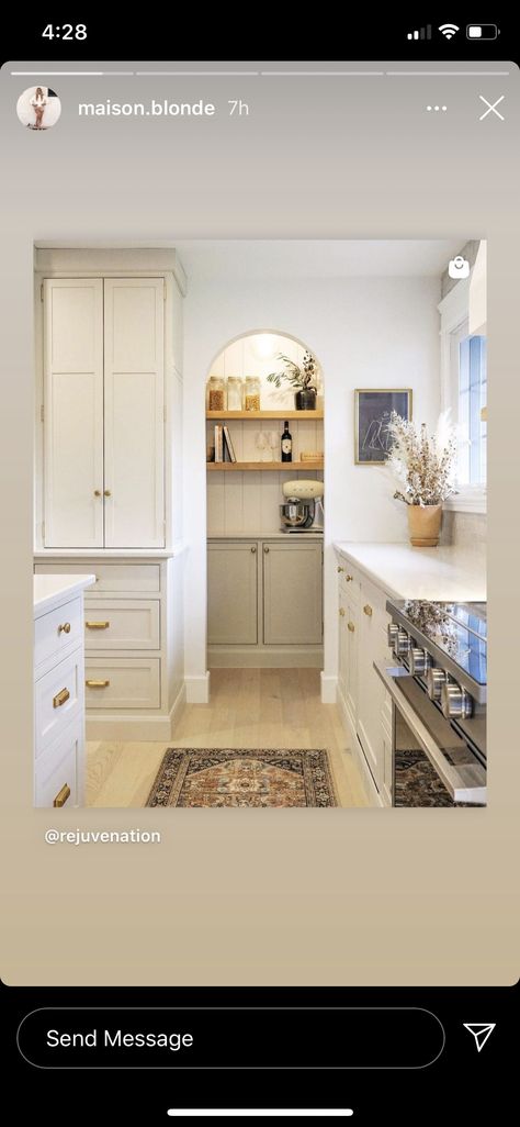 Pantry With No Door Ideas, Pantry Door Between Cabinets, Working Pantry Door, Door To Butlers Pantry, Kitchen When You Walk In Front Door, Open Door Pantry, Large Pantry Door Ideas, No Door Pantry Ideas, Pantry Opening In Kitchen