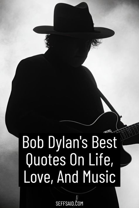 These 50 Bob Dylan quotes offer a glimpse into the mind of one of the most influential voices of our time. via @SeffSaid Famous Music Quotes, Best Quotes On Life, Bob Dylan Quotes, Bob Dylan Lyrics, Famous Lyrics, Love And Music, Unforgettable Quotes, The Awful Truth, Productivity Quotes