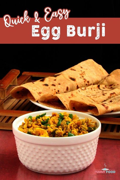 Egg Burji, Roti Indian, Indian Flat Bread, Light Dinner Recipes, Scrambled Eggs Recipe, Eggs Recipe, Flat Bread, Indian Breakfast, Easy Eggs